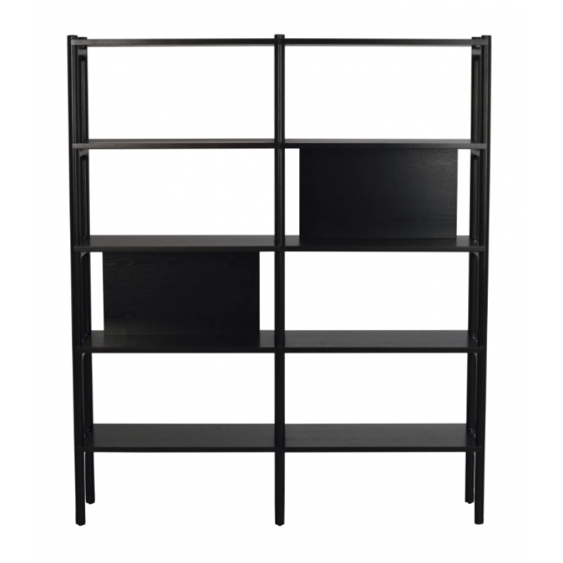 ROWICO Holton book shelf high 140x166 black oak